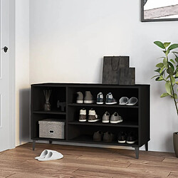 vidaXL Armoire à chaussures Noir 102x36x60 cm Bois d'ingénierie 