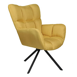 The Home Deco Factory Fauteuil pivotant design Washington - Jaune