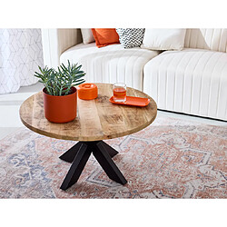 Lisa Design Eldorado - table basse - bois et noir - 80 cm Eldorado - table basse - bois et noir - 80 cm - Noir / Bois