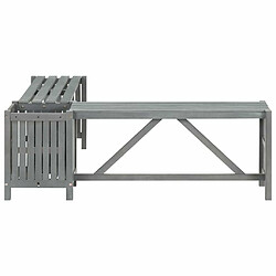 Avis Maison Chic Banc d'angle de jardin | Banc d'extérieur et jardinière 117 cm bois d'acacia gris -GKD77378