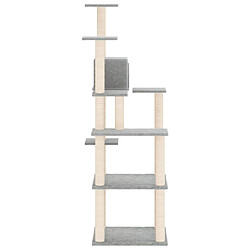 Acheter Arbre à chat avec griffoirs,niche pour chat en sisal Gris clair 153 cm -MN68118