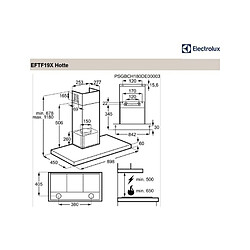 Hotte décorative murale Electrolux EFTF19X