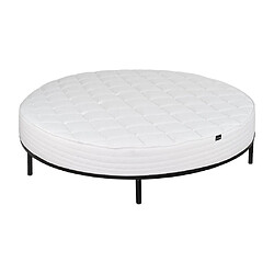 Vente-Unique Ensemble 220 x 220 cm sommier + matelas rond ép.25cm - ROMA de YSMÉE