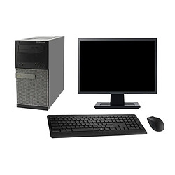 PC Tour Dell 9010 Ecran 19" Intel G630 RAM 16Go Disque Dur 2To Windows 10 Wifi - Occasion