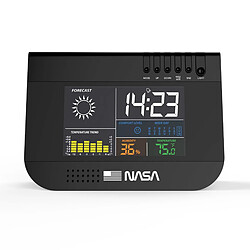 NASA WS100 - Station Météo, Ecran LCD 3,3, Piles AA, Fonctions Calendrier/Horloge/Alarme - Noir- RECONDITIONNE - Noir