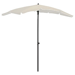 vidaXL Parasol de jardin avec mât 200x130 cm sable