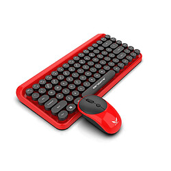 YP Select Clavier et souris sans fil 2.4G ensemble clavier de mode sans fil rétro bureau souris noir 950 mah