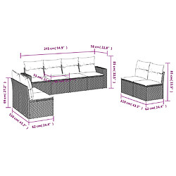 Avis Maison Chic Salon de jardin avec coussins 8 pcs | Ensemble de Table et chaises | Mobilier d'Extérieur beige résine tressée -GKD19169