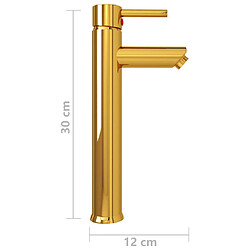 Acheter Helloshop26 Mitigeur de salle de bain robinet de cuisine salle d'eau mitigeur de salle de bain robinet de lavabo maison intérieur doré 12x30 cm 02_0003503