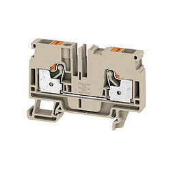 bloc de jonction de passage - a2c - push in - 6 mm2 - 800v - 41a - beige foncé - weidmuller 1992110000 