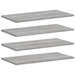 vidaXL Étagères murales 4 pcs sonoma gris 60x30x1,5 cm bois ingénierie