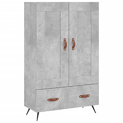 Maison Chic Buffet,Meuble de Rangement,commode pour salon,Cuisine gris béton 69,5x31x115 cm bois d'ingénierie -MN66471