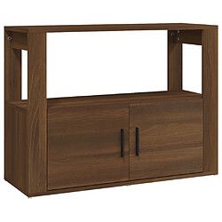 vidaXL Buffet Chêne marron 80x30x60 cm Bois d'ingénierie