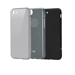 WE Coque de protection GLASS APPLE IPHONE 7/8/SE 2020 Gris: Effet vernis contour mat anti-chocs anti-rayures - rigide