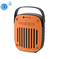 Wewoo Enceinte Bluetooth Haut-parleur portatif d'extérieur avec fonction d'appel mains libres, carte TF de soutien, USB, FM et AUX (Orange) 