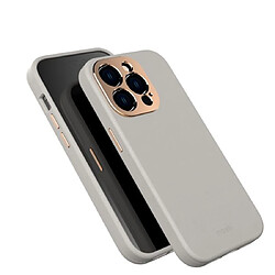 Moshi Coque pour iPhone 14 Pro Napa MagSafe en Cuir Gris