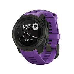 Wewoo Bracelet pour montre connectée Dragonne de remplacement en silicone Garmin Instinct 22mm Violet