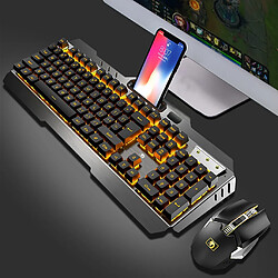 Clavier sans fil rechargeable mécanique et souris jeu Set standard Combo 