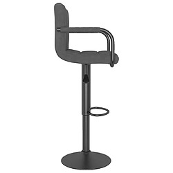 Avis vidaXL Tabouret de bar Gris foncé Velours