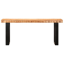 vidaXL Banc 110 cm Bois de manguier brut massif et acier