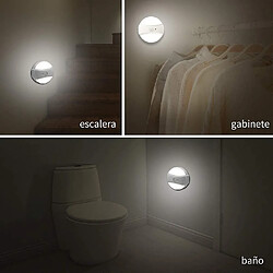 Universal 2 pièces de luminosité réglable avec autocollant pour la chambre d'enfant, chambre à coucher, salle de bains, (blanc)