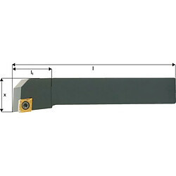 Fp Porte-outils ISO 95° SCLCR/L, Désignation : SCLCL 2020 H09, Queue vierkant 20 x 20 mm, Dimensions l 125 mm, Dimensions l1 : 29 mm 