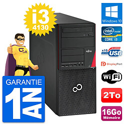 PC Tour Fujitsu Esprimo P720 Intel i3-4130 RAM 16Go Disque 2To Windows 10 Wifi - Occasion