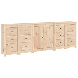 Maison Chic Buffet,Meuble de Rangement,commode pour salon,Cuisine 230x35x80 cm Bois massif de pin -MN78879