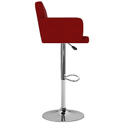 Avis vidaXL Tabourets de bar lot de 2 rouge bordeaux similicuir