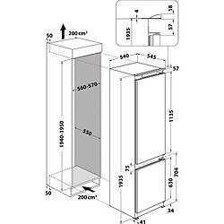 Acheter Réfrigérateur Combiné Whirlpool Corporation ART 9811 SF2 Blanc (193 x 54 cm)