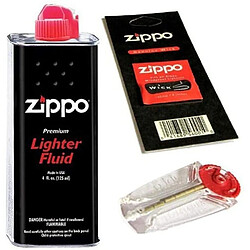 Kit entretien light pour Briquet Zippo avec Recharge Essence, Mèche et pierres a briquet