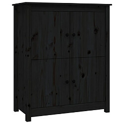 vidaXL Buffet Noir 83x41,5x100 cm Bois massif de pin