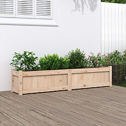 Maison Chic Jardinière,Bac à fleurs - pot de fleur 150x31x31 cm bois de pin massif -GKD91351