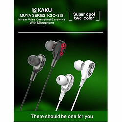 Acheter iKAKU KSC-398 Écouteurs intra-auriculaires HiFi légers universels 3,5 mm avec microphone 1,2 m Noir