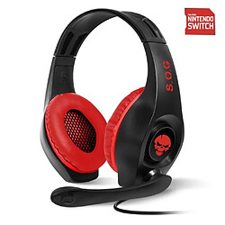 Spirit of Gamer Casque Gamer PC et multimédia SWITCH Tour d'oreille + Microphone + Connecteurs 3,5 mm Basse puissantes HQ