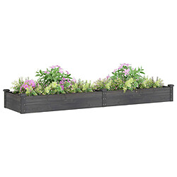 Avis Maison Chic Jardinière,Lit surélevé de jardin - Bac à fleurs - pot de fleur doublure 240x60x25 cm bois massif sapin -GKD51869