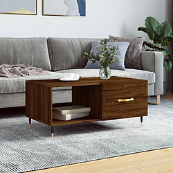 Maison Chic Table basse,Table Console Table d'appoint, Table pour salon chêne marron 90x50x40 cm bois d'ingénierie -MN32536