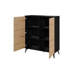 Avis Bestmobilier Peter - buffet haut - bois et noir - 104 cm - style industriel