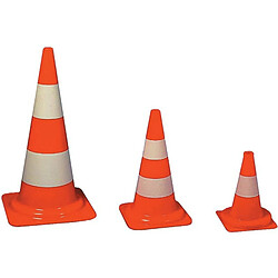 WEMAS Cone de signalisation PVC orange, 750 mm