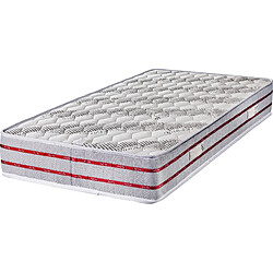 Provence Literie Matelas 180x200 x 21,5 cm + Oreiller Visco - Très Ferme - Tissu Bambou - Mousse 35 Kg/m3 Haute Résilience - 5 Zones de Confort 