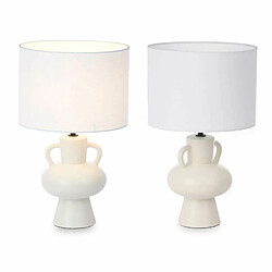 Gift Decor Lampe de bureau Vase 40 W Blanc Céramique 24 x 39,7 x 24 cm (4 Unités)