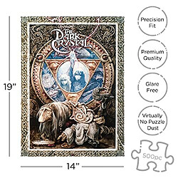 AQUARIUS Jim Hensons The Dark crystal Puzzle (Puzzle de 500 piAces) - Marchandises et objets de collection en cristal foncA sous licence officielle - Sans Ablouissement - Ajustement prAcis - 14 x 19 pouces