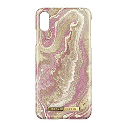 Coque iPhone X et XS Golden Blush Marble Résistante Ideal of Sweden