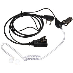 GUPBOO 2-Pin Caché Air Tube Acoustique Microphone In-Ear Écouteur Casque Casque pour Kenwood Baofeng Talkie Walkie Radio