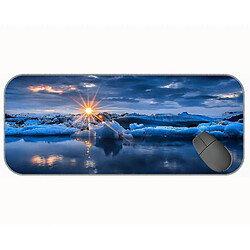 Universal (750x300x3) XXL GAMING MONDE PAD GRANDS PADS DE BURIS, Ice Nature Sunbeam Sunset Rubber Mouse Pad