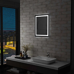 vidaXL Miroir à LED pour salle de bains et capteur tactile 50x60 cm 