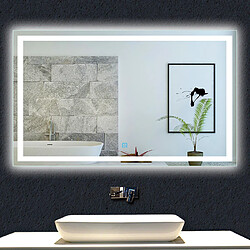 Miroir de salle de bain avec lumières Led 160x80cm (LxH)