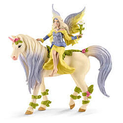 Schleich Figurine fée Sera avec la licorne aux fleurs