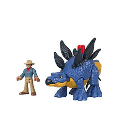 Mattel FISHER - PRICE IMAGINEXT - Jurassic World - Stegosaurus Et Personnage - Figurine d'action 1er age - 3 ans et + 