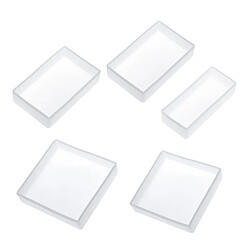 5 Pièces Moule Silicone de Cube Cuboïde Résine Bloc Ornement Moule de Bijoux Outils de Modélisation pour Pendentifs Diamants Charmes